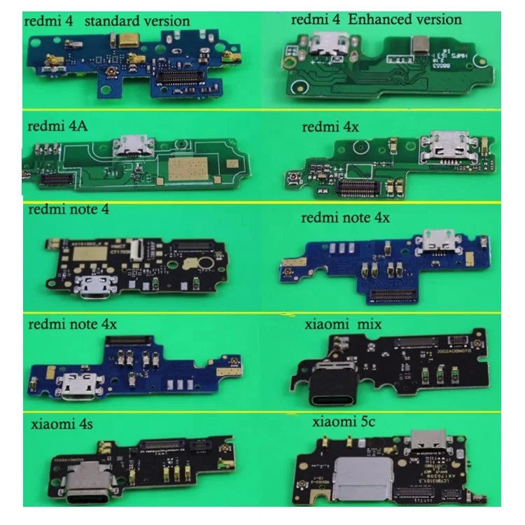 

Charging Port Dock Connector Flex Cable For Xiaomi RedMi 4A 4X 4S 5C Note 4 5 6 7 8 Pro Charging Board