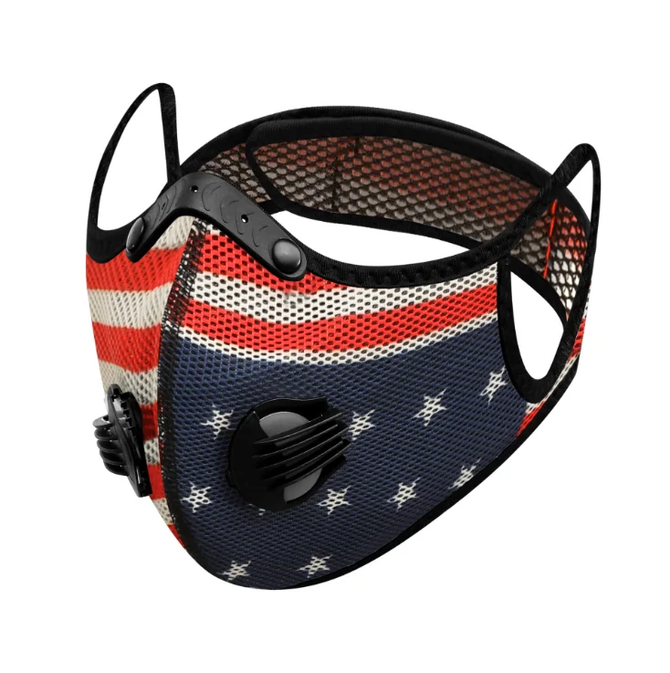 

HOT SALE PM2.5 dustproof Outdoor mesh fitness sport masks activated carbon filter