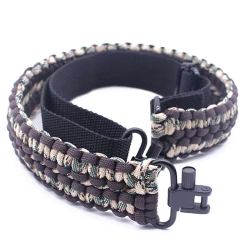 

Extra Wide Adjustable 2 Point Hunting 550 Paracord Gun Sling for Rifle and Shotgun, Any color or customized color