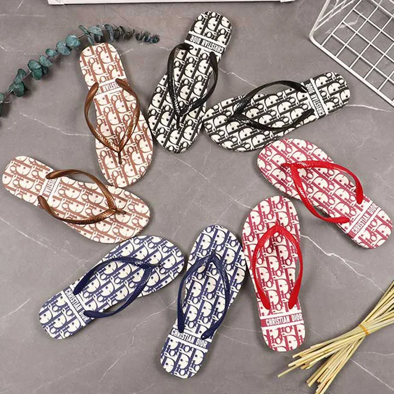 

Wholesale PVC brand Designer Sandals Slides Summer Custom Fashionable indoor and outdoor Women's Slippers, As photo