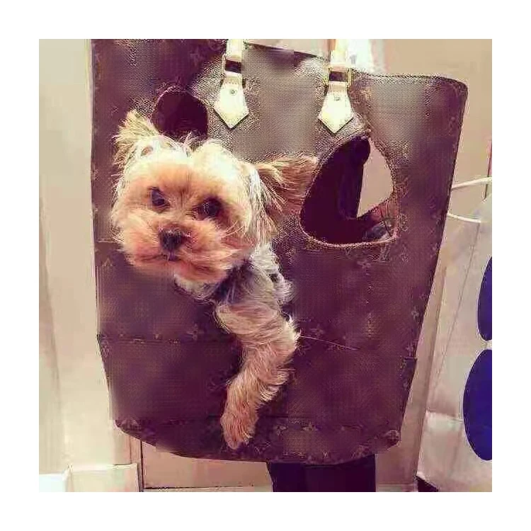 

High-end new designer pet cat bag luxury Leather pet dog Carrier