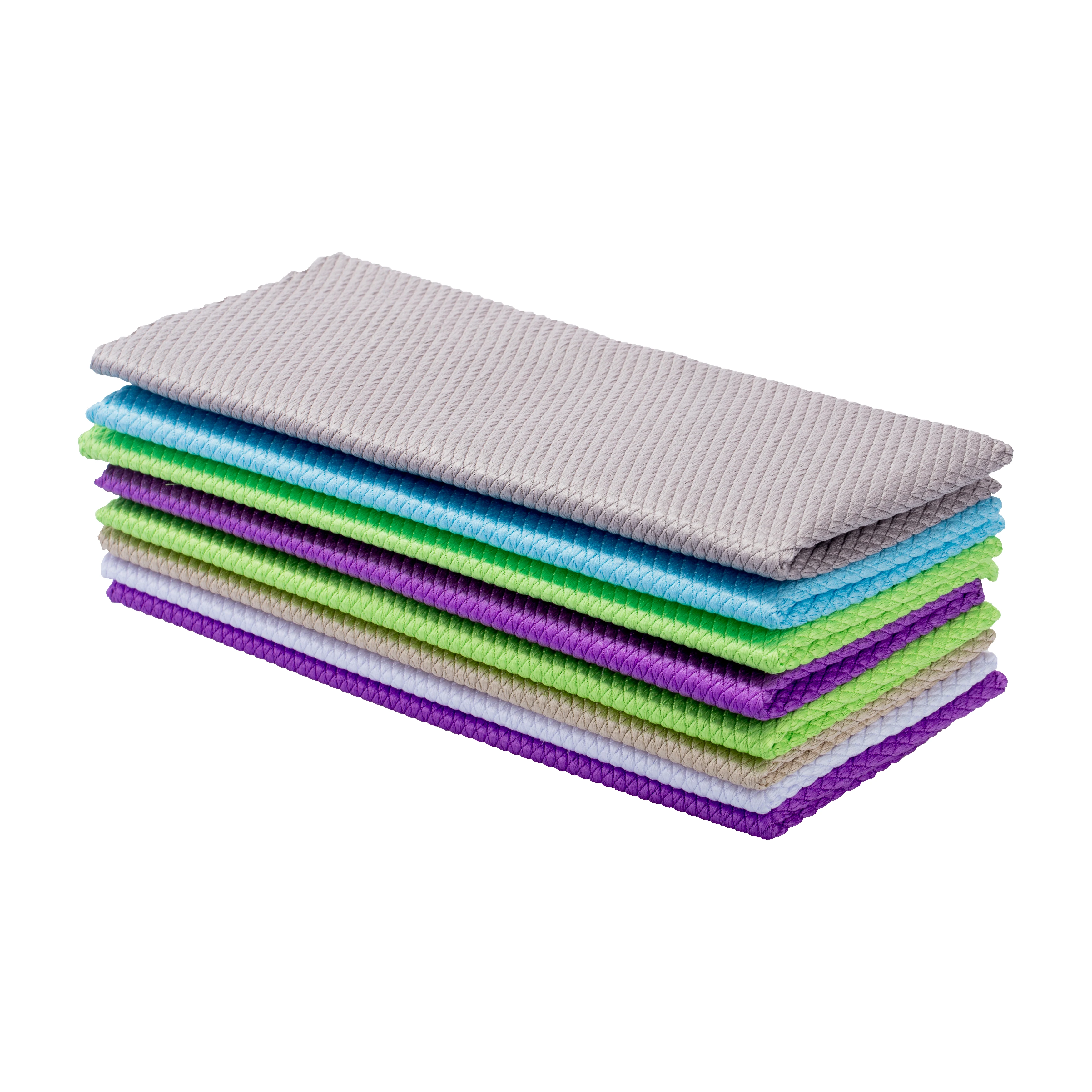 

Kitchen Anti-Grease Wiping Rags Efficient Fish Scale Cloth Cleaning Cloth Home Glass Washing Dish Cleaning Towel, Grey,blue,green,khaki,purple