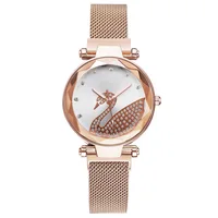 

2019 new swan quartz watch business watch fashion trend polygon mirror female watch(EJ0717)