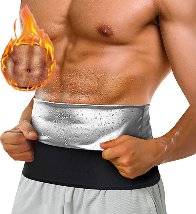 

Premium Waist Trimmer for Men Weight Loss Sweat Workout Shaper for Training Fitness Neoprene-Free Slimming Sauna Belt