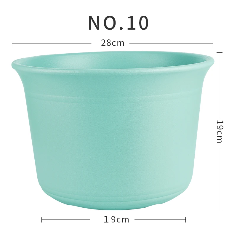 

Colourful Round Plastic Plant Flower Pot Planters home garden light green flower pots outdoor