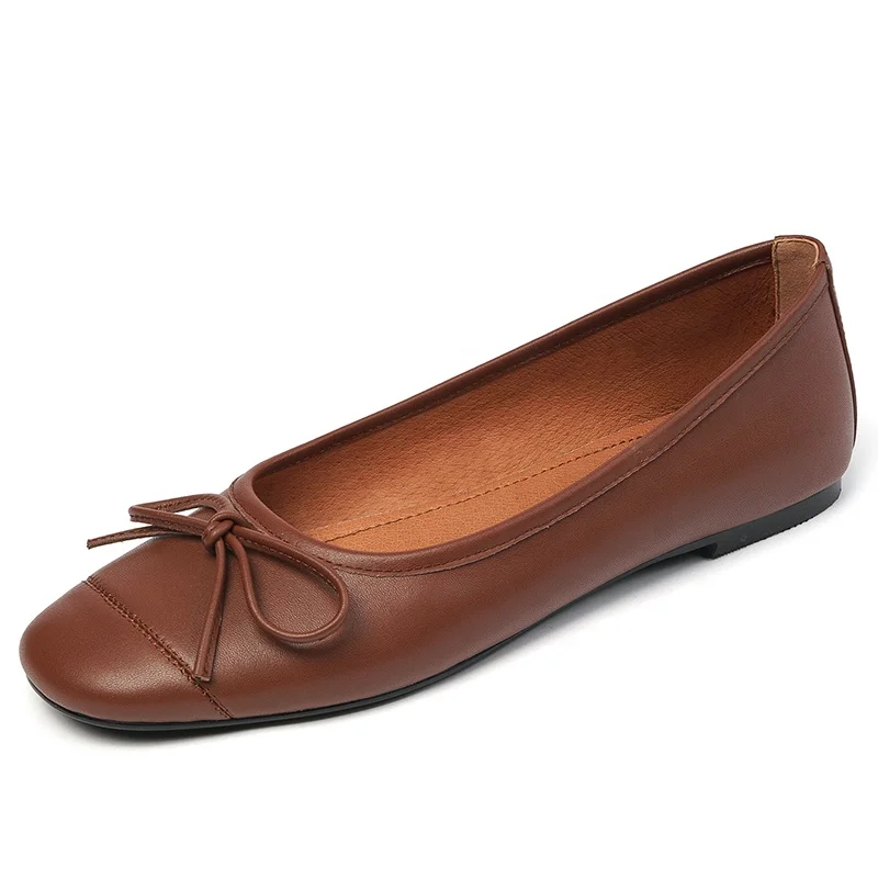

2020 autumn soft retro ladies shoes flat casual female flat shoes genuine leather women Loafers footwear