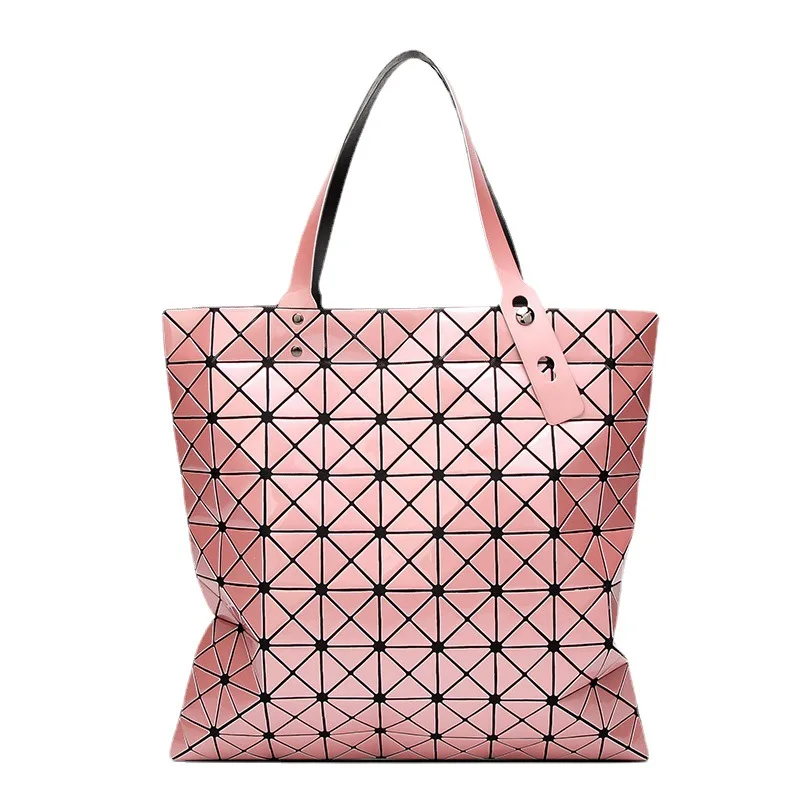 

sac a main brand women geometric bags for women 2021 Quilted Shoulder Bags Laser Plain Folding ladies Handbags Bolso Mujer