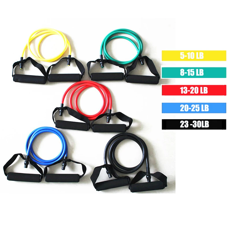 

1pc Multifunctional Yoga Pull Rope Elastic Resistance Bands High Quality Chest Fitness Tension Band Bodybuilding Equipment, Red, blue, green,black,yellow