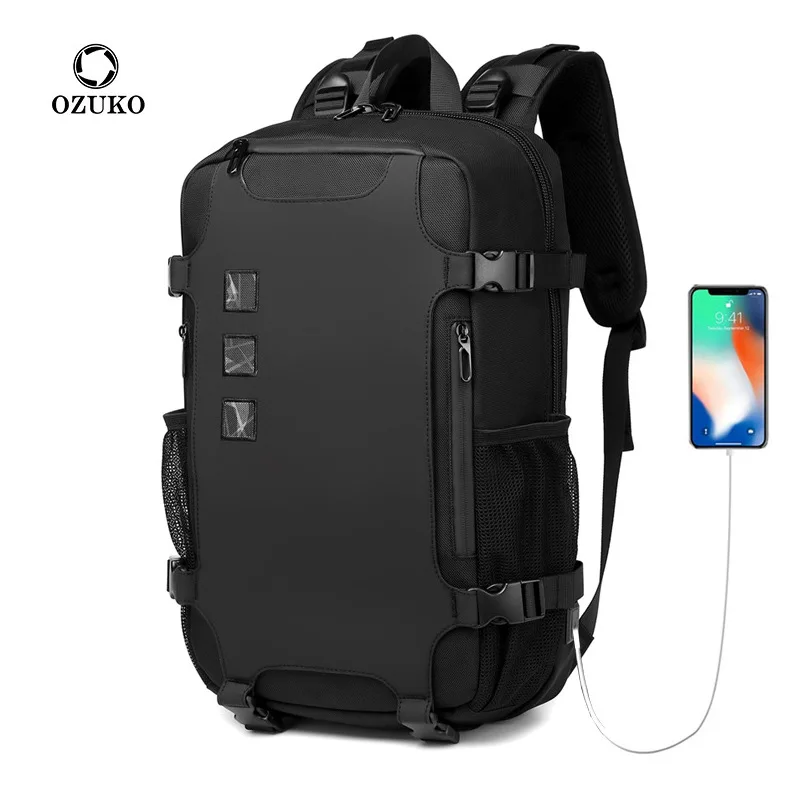 

Ozuko 9388 Customized Mochila Bags Smart School Sales Polyester Male Wholesale Hydration Laptop Backpack Para Laptop Waterproof