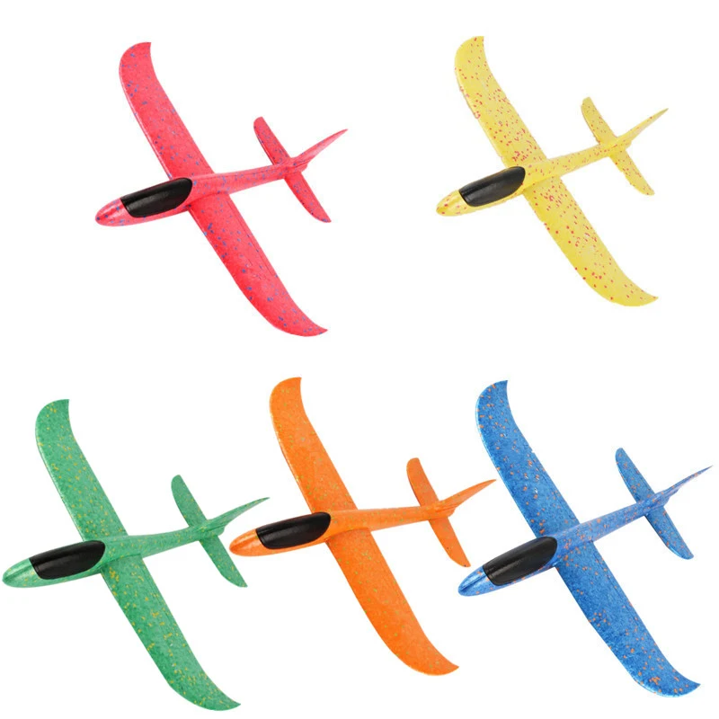 

OEM 3D EPP Airplane Toys 48cm Large Hand Throwing Foam Plane 2 Flight Mode Glider Plane Flying Toy for Kids