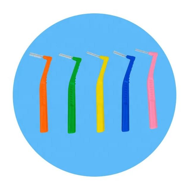 

High Quality Dental Toothbrushes Bamboo Floss OEM Box Packing Card Steel Wire Dupont Nylon Bristle Interdental Brushes