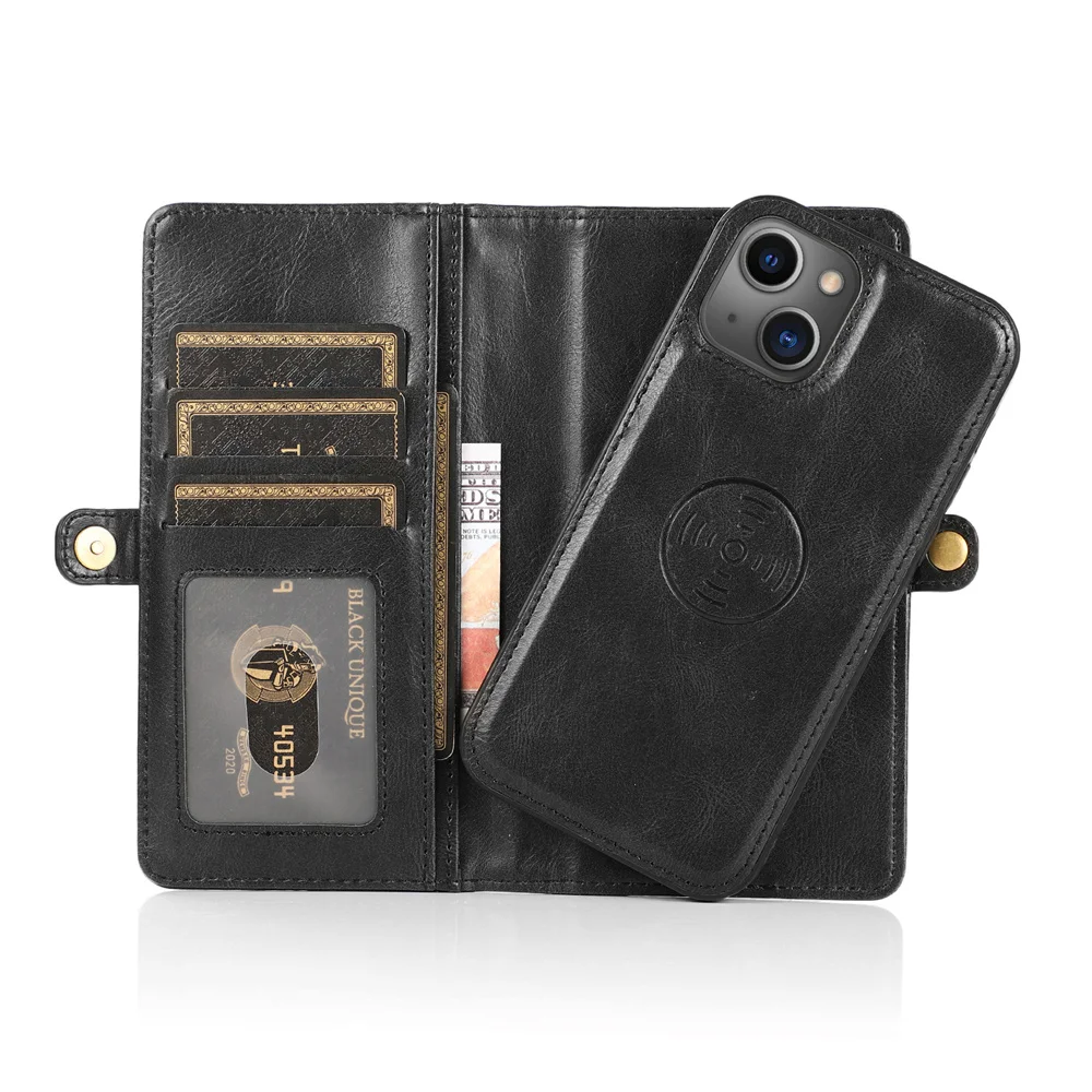 

New PU Flip Leather Wallet Mobile Phone Case for iPhone 13 Magnetic Case