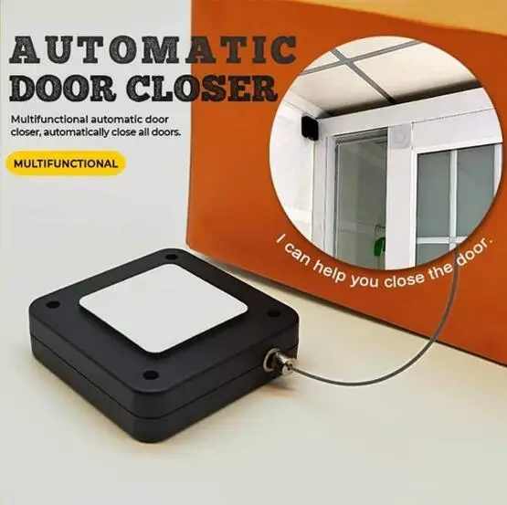 

punch-free automatic drawstring door closer, Black box/white box