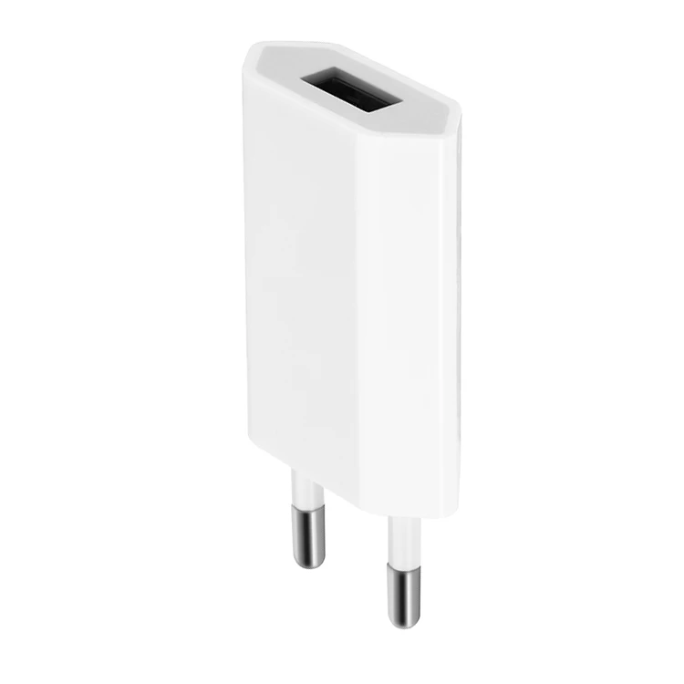 

Hot selling products travel charger adapter for mobile phone 5V 1A US/EU plug usb wall charger for iPhone charger, White
