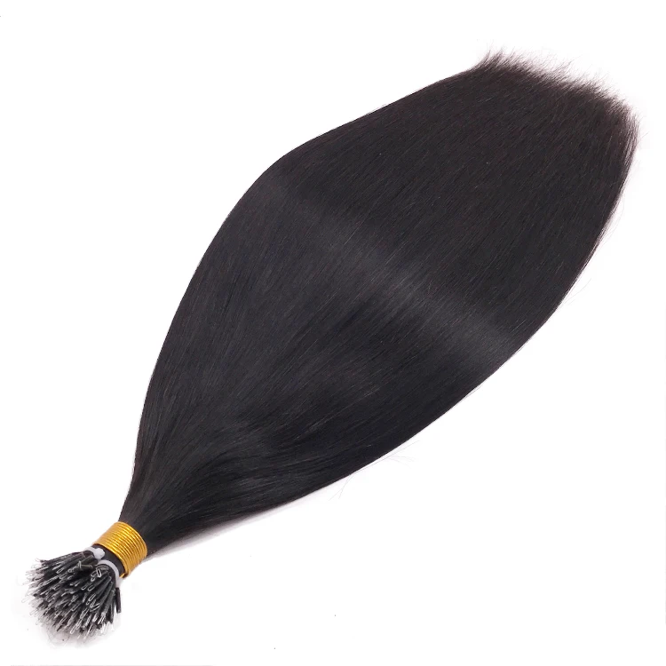 

100 Percent russian nano ring wholesale hair extensions remy nano tip human natural hair, Any color can be dyed