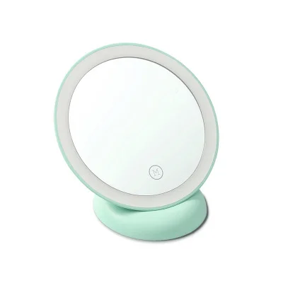 

360 Degree Rechargeable Led Desktop Makeup Mirror Magnet Adsorption Mini Lighting wall mirror decorative