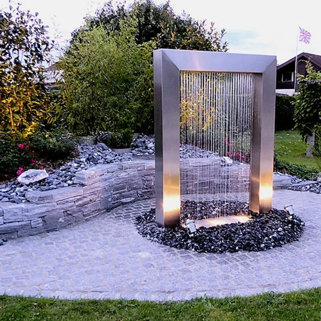 

Customize stainless steel water fountain for garden sculpture