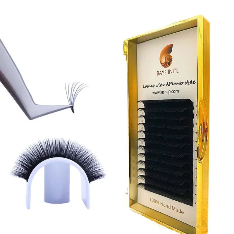 

China manufacturers direct easy fan eyelashes extensions private label silk black matte eyelashes lashes extension, Natural black