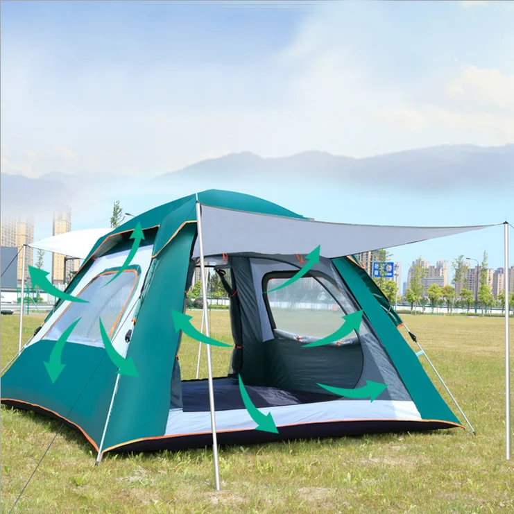 

High Quality Automatic Instant Camping Tent Outdoor Quick Open Waterproof Family 4 Season For Hiking, As picture