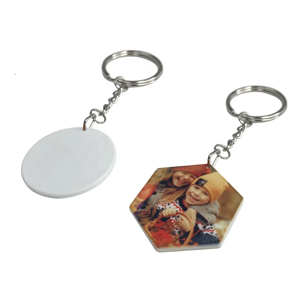 

Prosub Sublimation Blank Keychains Plastic PBT Double Sided Diy Sublimation Keychain