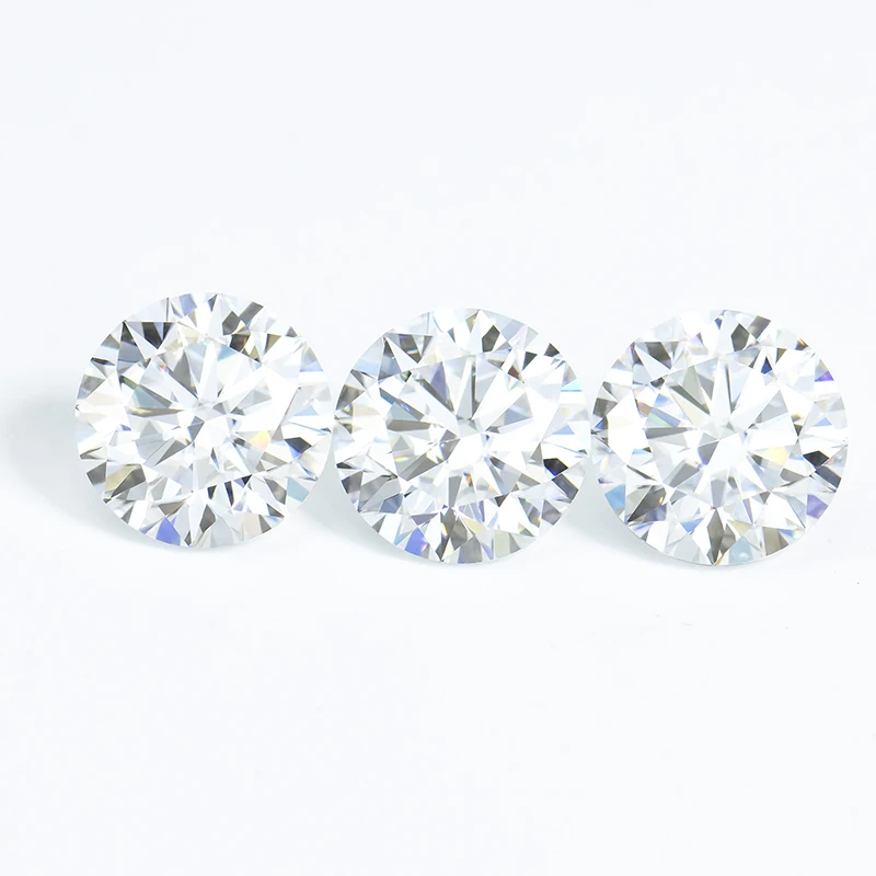 Supplier Top Quality Loose Moissanite Round Brilliant Cut 8Heart & 8Arrow Moissanite Diamond DEF White Color for Jewelry Making