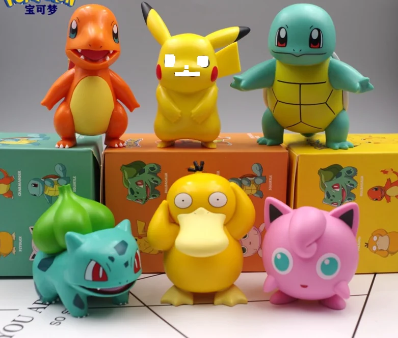 

Free Shipping Doll Toys Pokemon Toy 6-7cm Bulbasaur Squirtle Action Figure Car Decoration Sealed Retail Box, Colorful