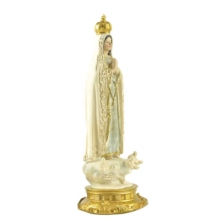 Resin Crafts Religious Figurine Buddha Statues Our Lady Of Fatima For Table Decoration