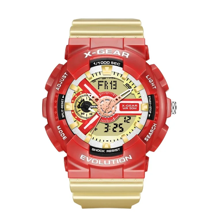 

X-New men and women LED digital watch Colorful glow with silicone strap watch