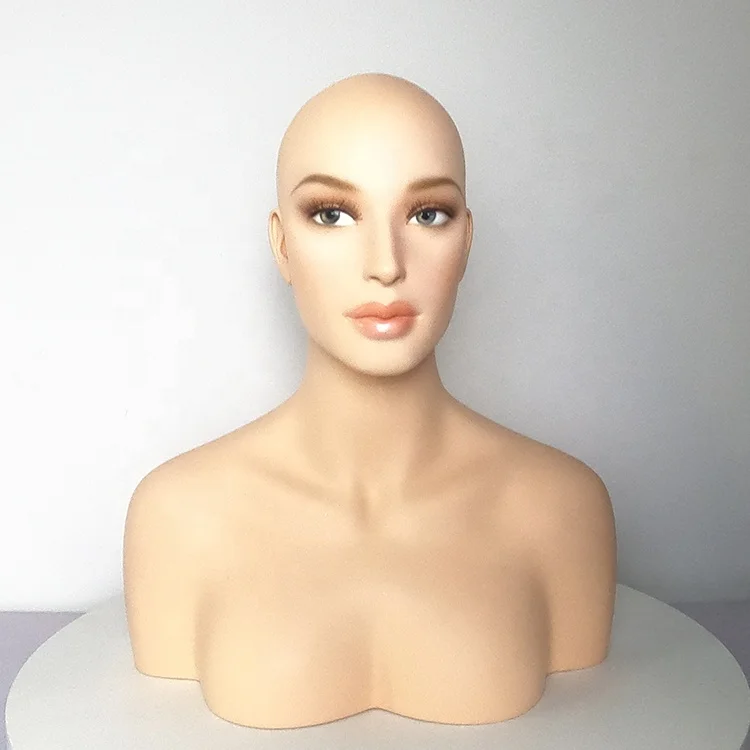 

fiberglass half body makeup mannequin for hair store wig display female mannequin head