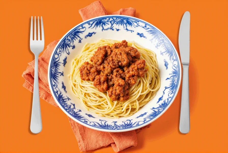 Pasta with tomato sauce topped with seasoning