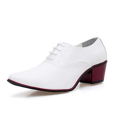

Men's Formal Shoes PU Spring / Fall Casual / British Oxfords Height-increasing Black / White / Party & Evening