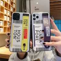 

Air Ticket Travel Around The World Label Fashion Mobile Phone Case Cover for iphone 11 Pro Max 7 8 Plus X XR XS Max