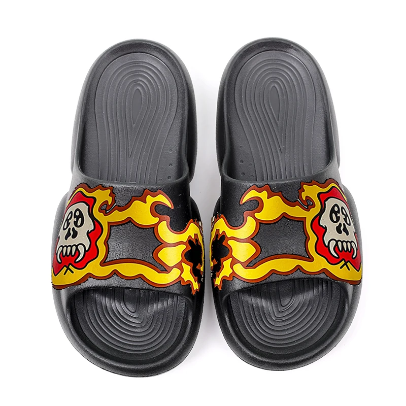 

wholesale new design 2021 trending sandal slippers fashion casual custom logo slides slippers for men, Customized color