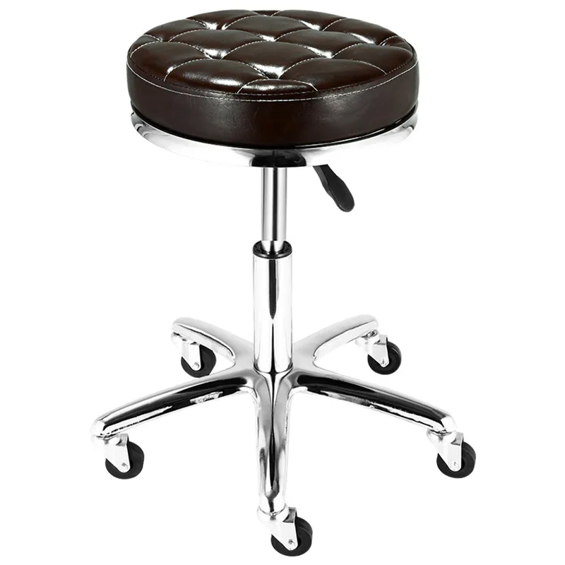 2021 Best Selling Round Swivel Bar Chair Stool On Wheels Salon 360