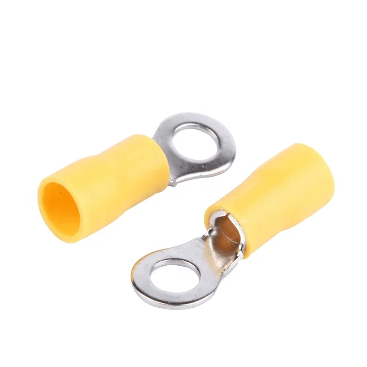 

Round Circle spade Terminal Insulated Ring Electric Crimp Terminal Cable Lug RV5.5-4 Wire Crimp Connector