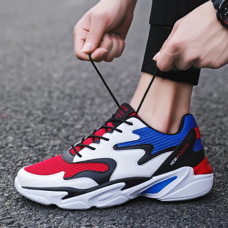 Jinjiang factory wholesale mesh upper breathable super light sneakers for men sports shoes tennis shoes men