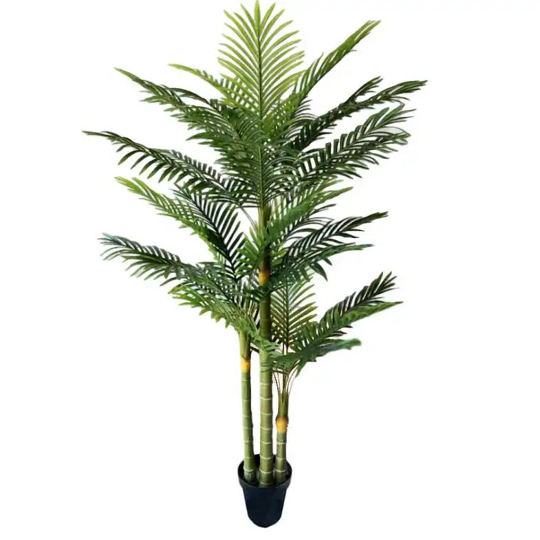 

Green Faux Plastic Bonsai Artificial Plants Palm Trees In Pots For Home Wall Decor