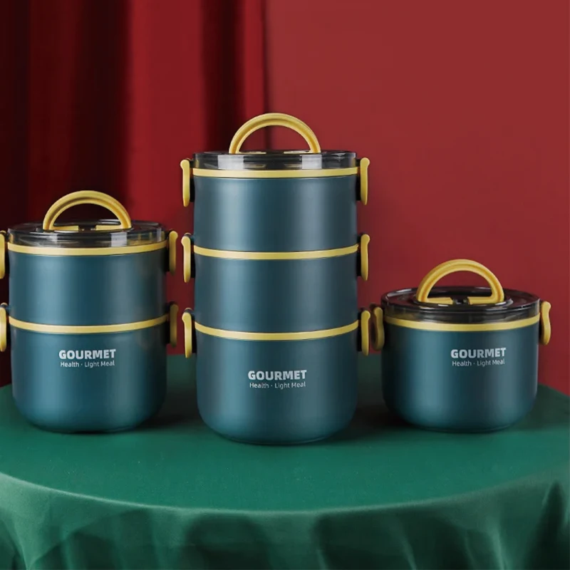 

New Style Food Container Thermos Stainless Steel Bento Lunch Box Set