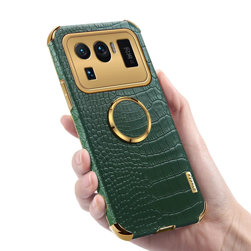 

Mi11 Ultra Luxury Crocodile Pattern PU Casing 10T Pro 11T Lite Shockproof Leather Back Cover Mi 11 Ultra Phone Case For Xiaomi