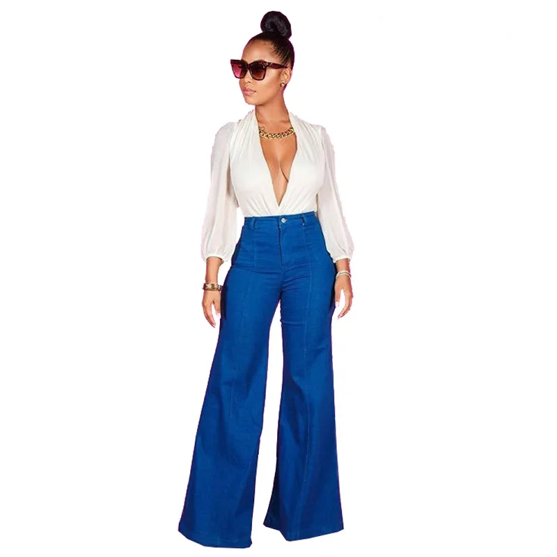 

arrival full length mid--waist boot cut and wide leg Jeans for women jeans