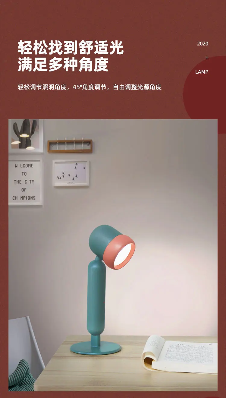 Creative Novelty Eye Protection Table Lamp Bedroom Bedside Desktop Touch Student Children Led Desk Night Reading Lamp