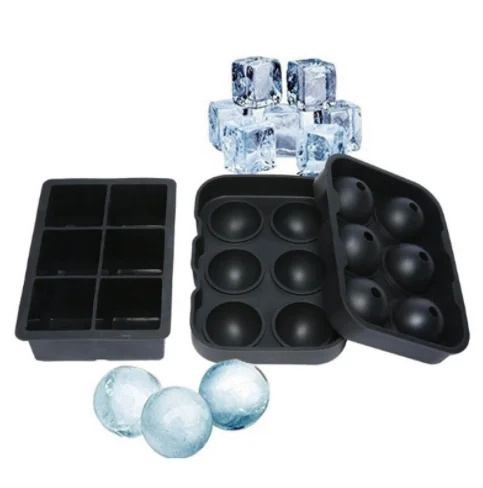 

BPA Free 6 Big Ice Tray Mold Giant Jumbo Large Food Grade Silicone Ice Cube Square Tray Mold DIY Ice Maker, Blue