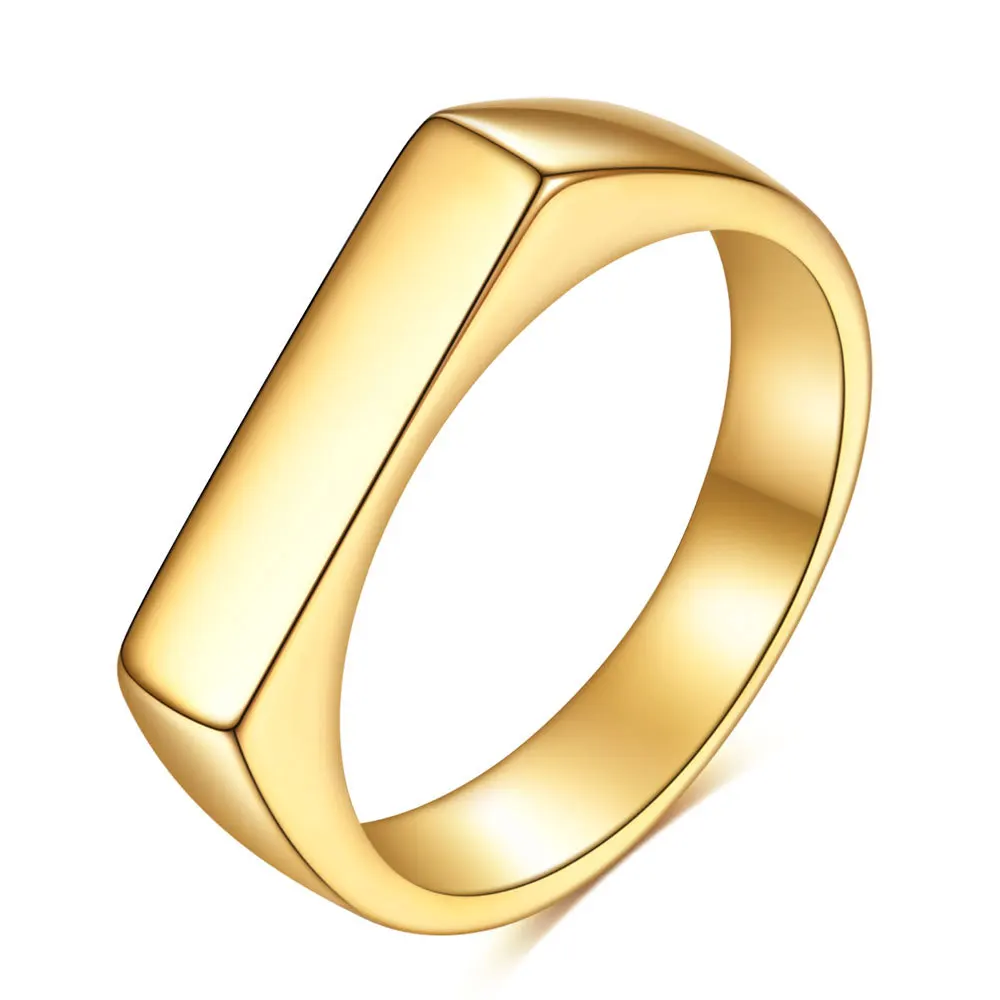 

Korean-style Simple Big Fashion Golden Flat Finger