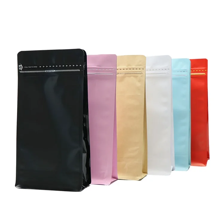 

Flat Bottom Custom Packing Bean Valve Packaging Printed Coffee Bag