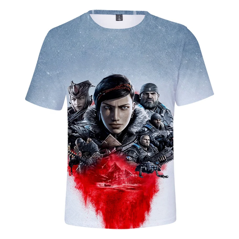 

Top sale 3d printed t shirt gears 5 wholesale stock no moq 3d t shirt in print gears 5 digital sublimation printed gears 5 TEE, All colors from pantone