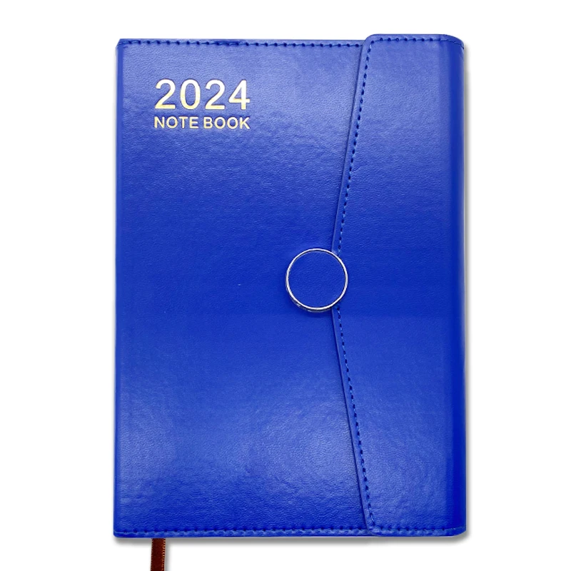 

Wholesale 2024 Custom Pu Leather Cover Planner Spanish Agenda Notebook with Logo