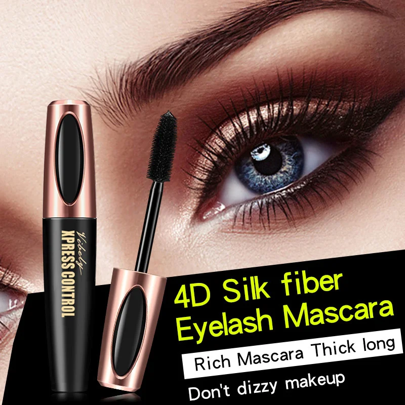 

Makeup Eyelash Extension Rimel Black Thick Cruelty Free 4D Silk Fiber Waterproof Mascara