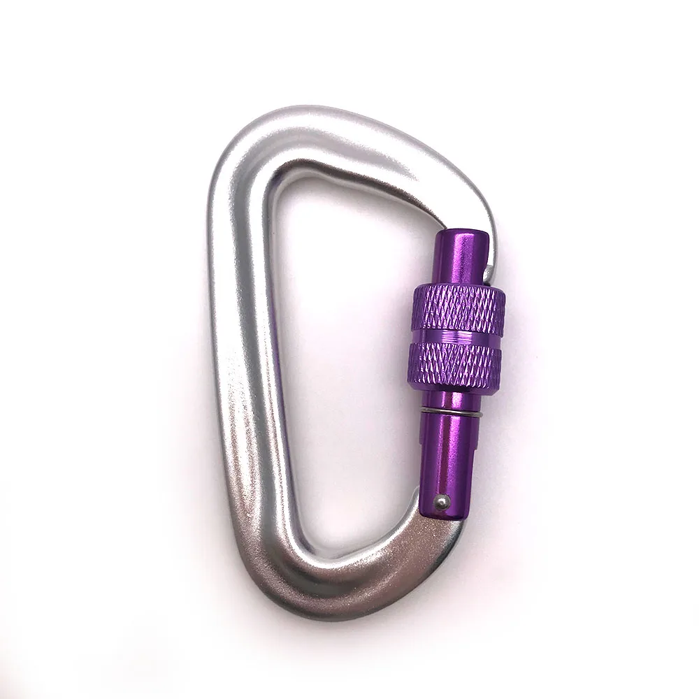 BT-A1301N 7075 Pet Black Carabiner Dog Leash Swivel Locking Clip Aluminum With Screw Black 12kn Carabiner