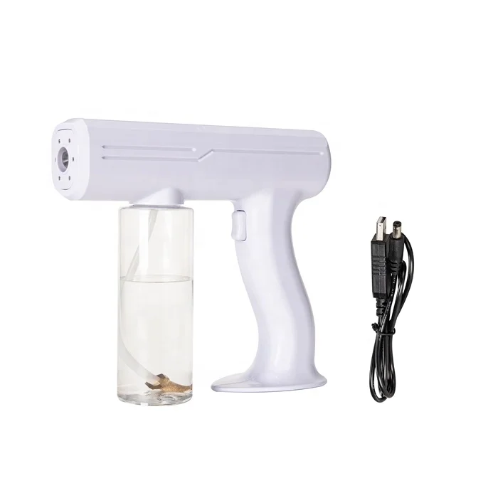 

Wireless portable handhold disinfection rechargeable nano spray gun mist atomizer pistola sanitizante inalambrica nano sprayer, White