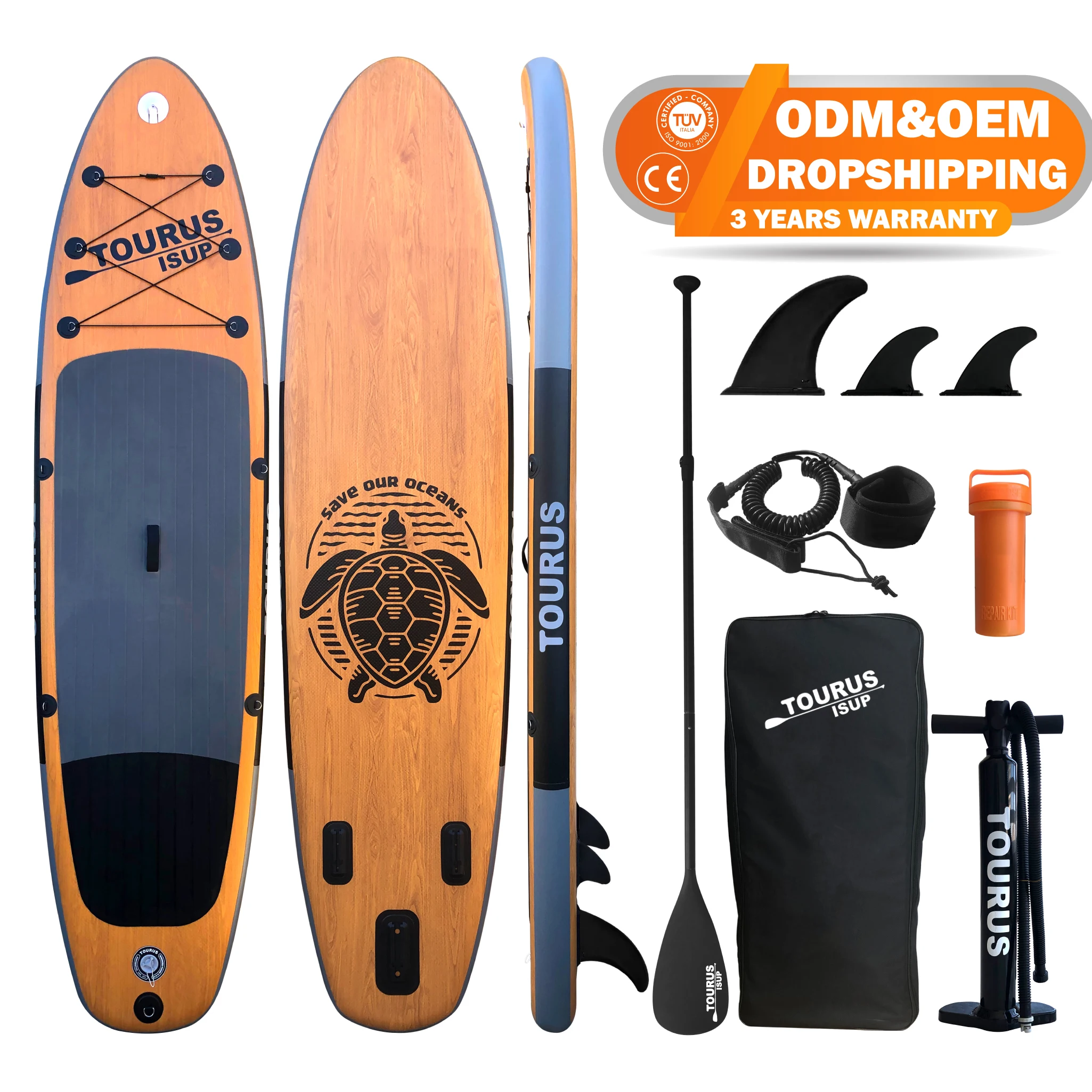 

TOURUS 7 days to ship high-end wood grain surfboards alaia, Customized